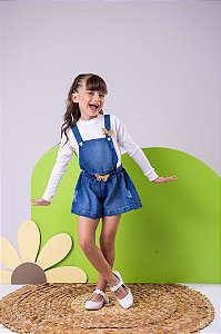 Jardineira Blogueirinha Jeans Elo