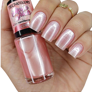 Esmalte techcolors coleção Drem Nails cor Pérola Rosa Cora