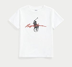 CAMISETA POLO RALPH LAUREN - 100% ALGODÃO -TAM 7 ANOS