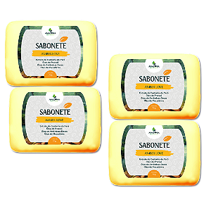 Sabonete de Pracaxi  AMBER LOVE -  Kit 4 unidades