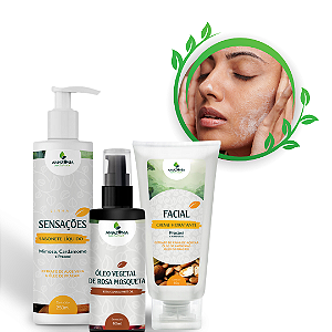 Kit Para o Rosto  - Limpeza, Hidratação e Nutrição