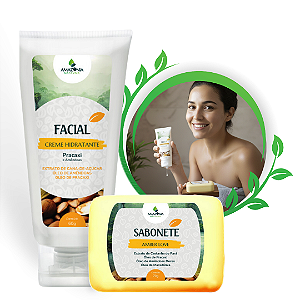 Kit Cuidado Facial com Pracaxi – Hidratante Facial + Sabonete Sólido
