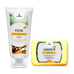Kit Cuidado Facial com Pracaxi – Hidratante Facial + Sabonete Sólido