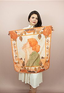 Lenço A Alma da Rosa - Beige