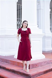 Vestido Chloe Midi - Vinho