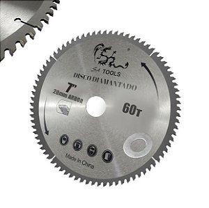 DISCO PARA SERRA 60T DENTE PONTA TUNGSTENIO(CAUIXA COM 10 UN.)