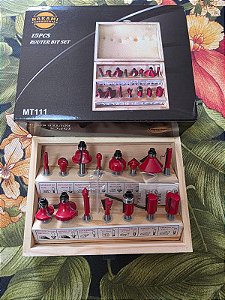 KIT DE FRESA PARA TUPIA 6MM 15 PCS CX COM 20 PCS