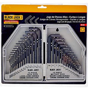 Kit Chave Allen 30 Peças Completo com Maleta B448 Black Jack