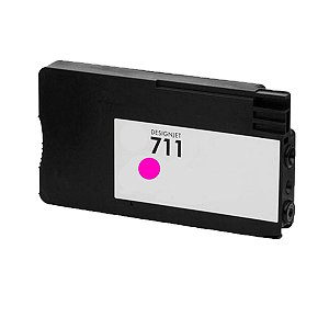 Compatível: Cartucho de Tinta 711xl 711 CZ131A para HP T520 T120 CQ890A CQ891A CQ893A / Magenta - 28ml
