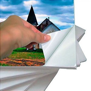 Papel Fotográfico Adesivo 130g A4 Resistente à Água - 50 fls
