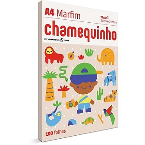 Papel Sulfite A4 Colorido Chamequinho 75g Marfim 100fls