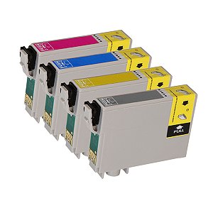Kit Colorido de Cartucho de Tinta Compatível 1351 1332 1333 1334 para Impressora Epson T25 TX125 TX123 TX133 TX135