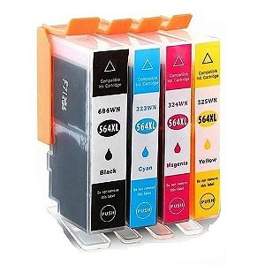 Compatível: Kit Colorido de Cartucho de Tinta 564xl para HP 3070A 3520 3526 4620 4622 5512 5514