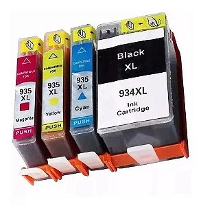 Compatível: Kit Colorido de Cartucho de Tinta 934xl Black e 935xl CMY para OFFICEJET 6230 6830