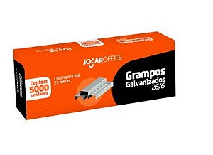 Grampo Galvanizado para Grampeador 26/6 (Caixa com 5000) - Jocar Office