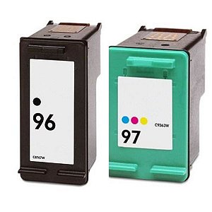 Compatível: Kit Colorido de Cartucho de Tinta 96 C8767 e 97 C9363 para HP Deskjet Officejet Photosmart