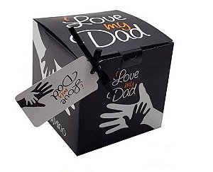 Embalagem Decorada para Caneca Dia dos Pais (Love my Dad) - Pacote com 12 Unidades