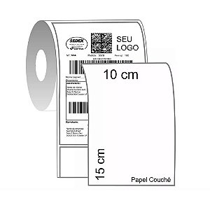 Etiqueta Couche 10x15cm (100x150mm) - Rolo com 200 Etiquetas