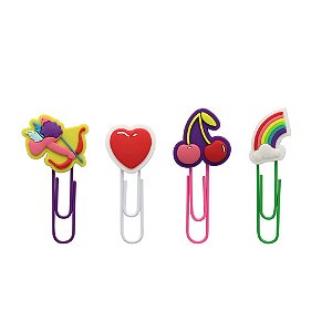 Clipes Love is Love Cupido 5cm Blister com 4 unidades - Jocar Office