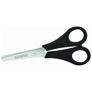 Tesoura Escolar Multiuso 13cm Cabo Preto - Masterprint MP 502