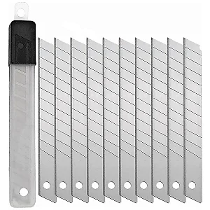 Blister com 10 Lâmina para Estilete 9mm Estreito Masterprint MP-453