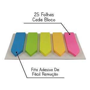Bloco Adesivo Marca Página Formato Seta - MP 2031 Masterprint