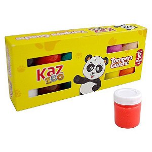 Tinta Guache 12 Cores - Kaz