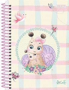 Caderneta de Anotações Capa Dura Espiral Lateral (Folhas Decoradas) 80 Folhas - So Cute São Domingos
