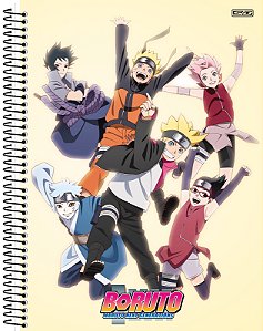 Caderno Espiral Capa Dura Universitário 1 Matéria 80 Folhas - Boruto São Domingos
