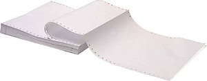 Formulário Continuo - 1 via - papel branco 56g/m - 80 colunas (240 X 280 mm)  CX com 3000 fls - JANDAIA