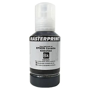 Tinta Black Corante Compatível 504 544 para Epson L3110 L3150 L4150 L4160 L6160 L6170 L6190 ET2700 ET3700 127ml