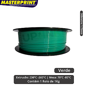 Filamento 3D - PETG Verde - Rolo 1KG (1.75mm)