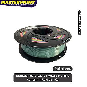 Filamento 3D - PLA Rainbow - Rolo 1KG (1.75mm)