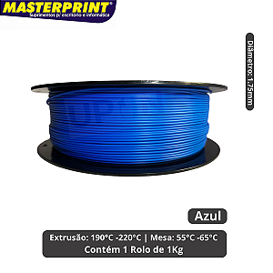 Filamento 3D - PLA Azul Escuro - Rolo 1KG (1.75mm)