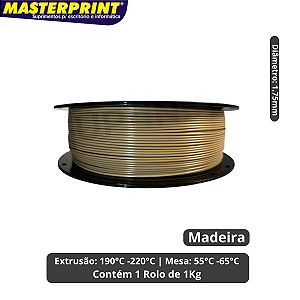 Filamento 3D - PLA Madeira - Rolo 1KG (1.75mm)
