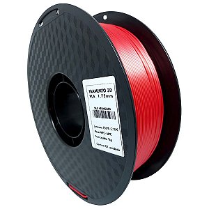 Filamento 3D - PLA SILK Vermelho - Rolo 1KG (1.75mm)