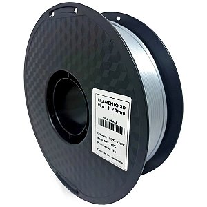Filamento 3D - PLA SILK Prata - Rolo 1KG (1.75mm)