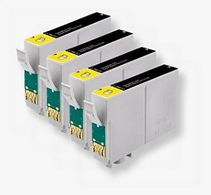 Kit 4 Cartucho de Tinta Preto Compativel com Epson 73120 731 73N para C79 TX210 TX410 TX300F TX209 CX5900 CX7300