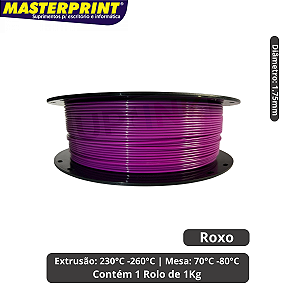 Filamento 3D - PETG Roxo - Rolo 1KG (1.75mm)