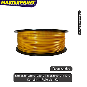Filamento 3D - ABS Premium Dourado Rolo 1KG (1.75mm)