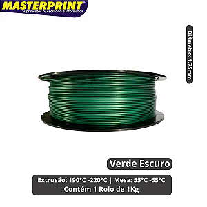 Filamento 3D - PLA Verde Escuro - Rolo 1KG (1.75mm)