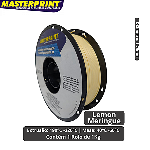 Filamento 3D - PLA Fosco Lemon Meringue - Rolo 1KG (1.75mm)