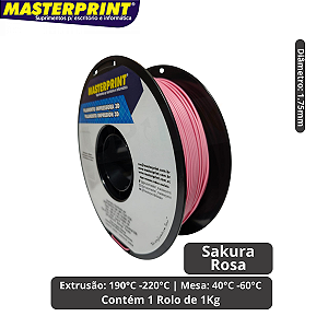 Filamento 3D - PLA Fosco Sakura Rosa - Rolo 1KG (1.75mm)
