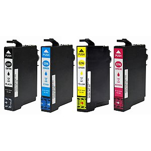 Kit 4 Cores Cartucho de Tinta Compatível para Epson E297 E296 para XP-231 XP-431 XP-241 XP-441 XP231 XP431
