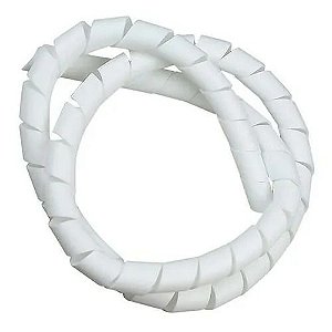 Organizador de cabos Espiral 12,5mm. 1,5m. Branco