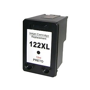 Cartucho de Tinta Preto Compatível 122xl 122 para HP Deskjet 1000 J110a 2000 J210a 2050 J510a 3050 J610a 12ml