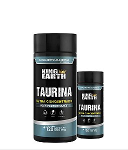 Taurina 500mg – 120 Cápsulas para Desempenho Físico e Energia