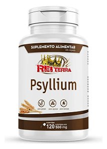 Rei Terra Psyllium, 500mg, 120 Cápsulas, Zero Glúten, Zero Açúcar, Zero Lactose
