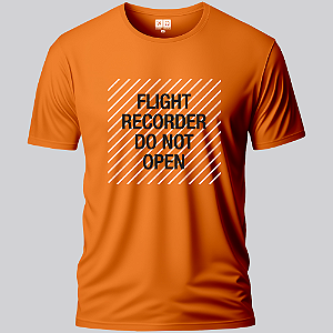 Camiseta Flight Recorder - Laranja Aviões e Músicas