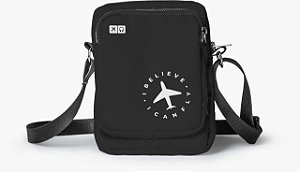 Shoulder Bag Unissex I Belive I Can Fly Preta Aviões e Músicas